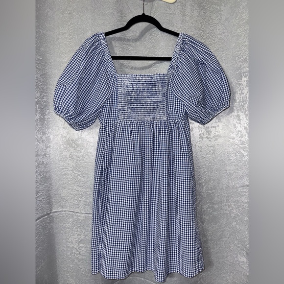 Old Navy Blue and White Gingham XS Dress - Picture 4 of 4